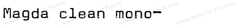 Magda clean mono字体转换